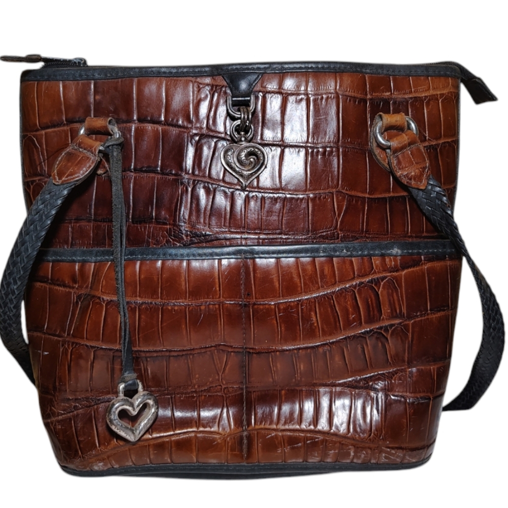 Vintage Brighton Croc Shoulder Bag